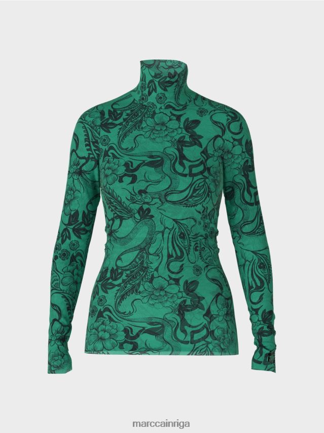 apģērbs emalja VRBHXD1244 Marc Cain apdrukāts tills garām piedurknēm