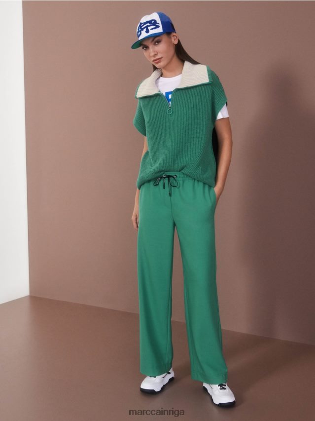 apģērbs gandrīz balts VRBHXD1229 Marc Cain \"pārdomājiet kopā\" ​​t-krekls ar spīdumiem