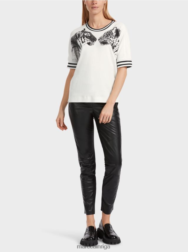 apģērbs gandrīz balts VRBHXD1264 Marc Cain t-krekls ar kimono piedurknēm