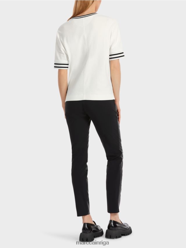 apģērbs gandrīz balts VRBHXD1264 Marc Cain t-krekls ar kimono piedurknēm