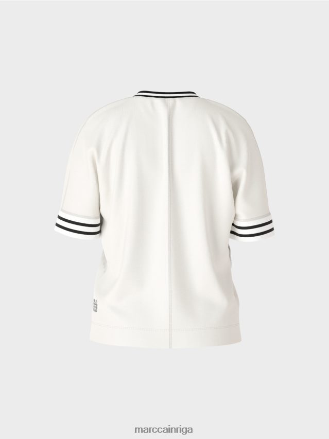 apģērbs gandrīz balts VRBHXD1264 Marc Cain t-krekls ar kimono piedurknēm