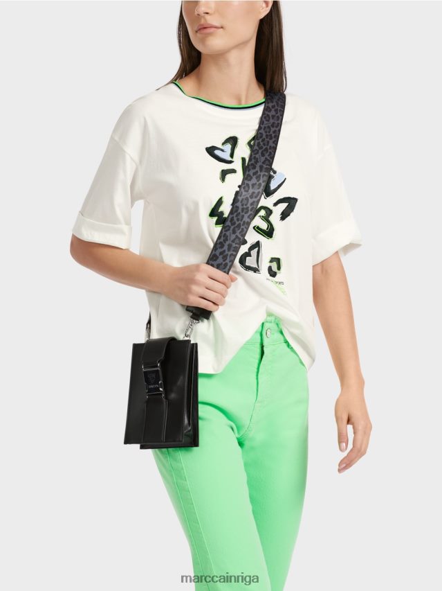 apģērbs gandrīz balts VRBHXD1294 Marc Cain \"pārdomājiet kopā\" ​​t-kreklu