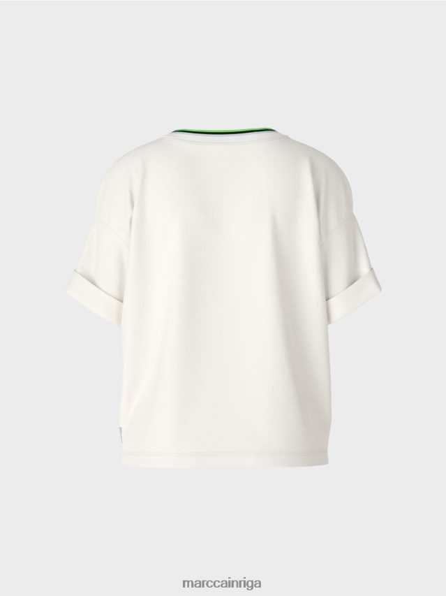 apģērbs gandrīz balts VRBHXD1294 Marc Cain \"pārdomājiet kopā\" ​​t-kreklu