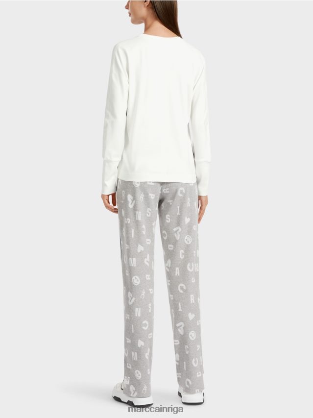 apģērbs gandrīz balts VRBHXD1298 Marc Cain kimono formas t-krekls