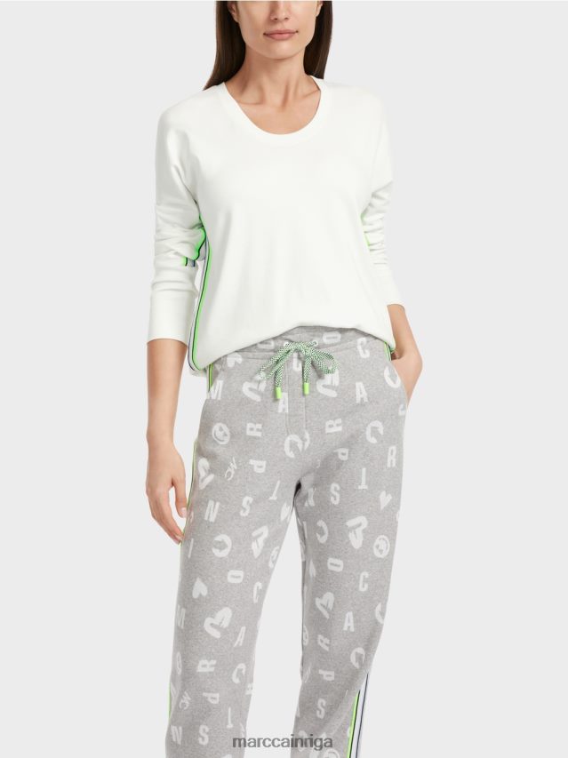 apģērbs gandrīz balts VRBHXD1298 Marc Cain kimono formas t-krekls