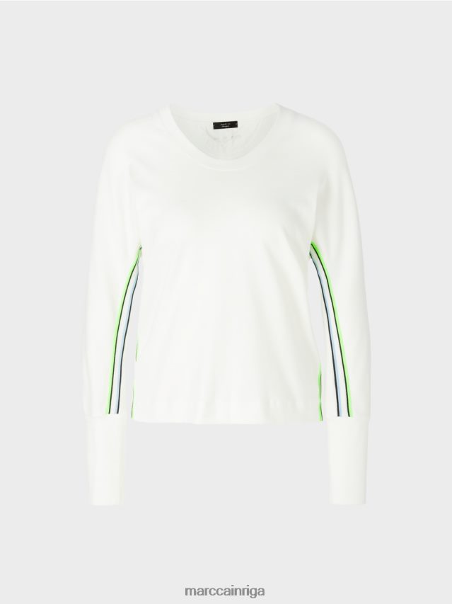 apģērbs gandrīz balts VRBHXD1298 Marc Cain kimono formas t-krekls