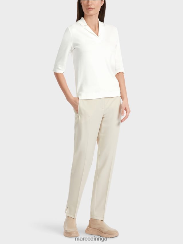 apģērbs gandrīz balts VRBHXD1300 Marc Cain t-krekls ar 3/4 piedurknēm