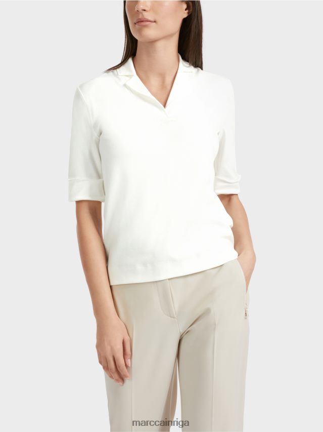 apģērbs gandrīz balts VRBHXD1300 Marc Cain t-krekls ar 3/4 piedurknēm