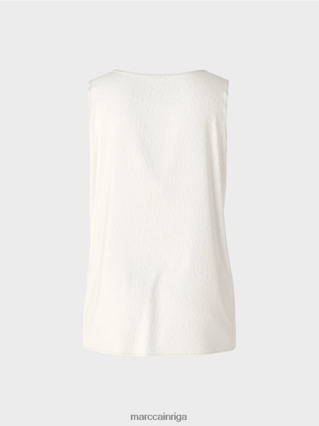 apģērbs gandrīz balts VRBHXD1344 Marc Cain viegls tops bez piedurknēm