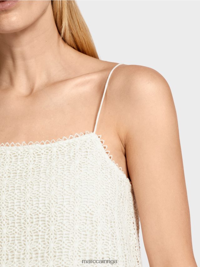 apģērbs gandrīz balts VRBHXD1401 Marc Cain mežģīņu crop top