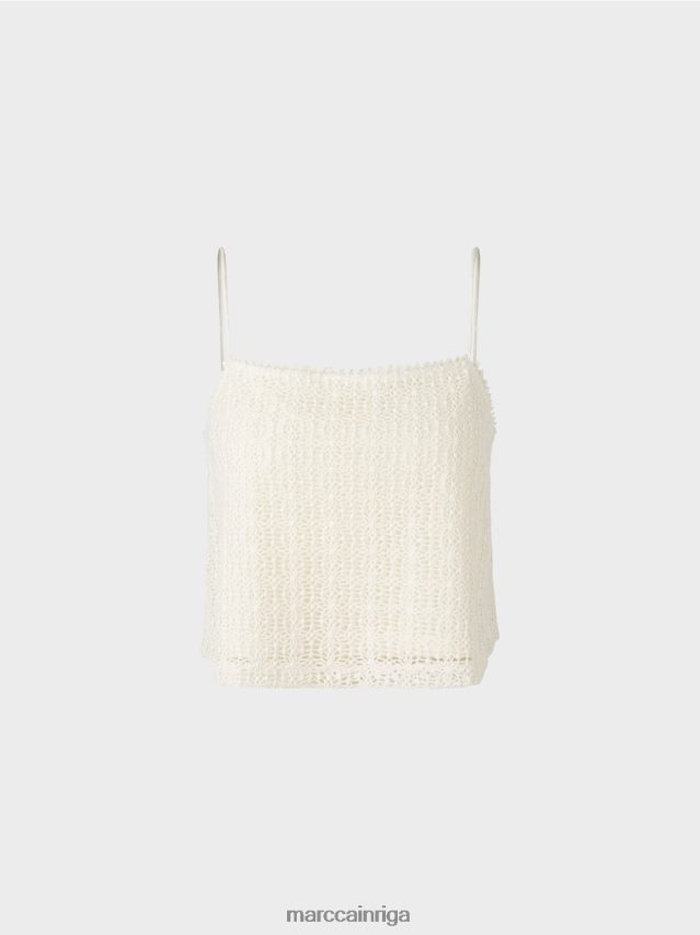 apģērbs gandrīz balts VRBHXD1401 Marc Cain mežģīņu crop top