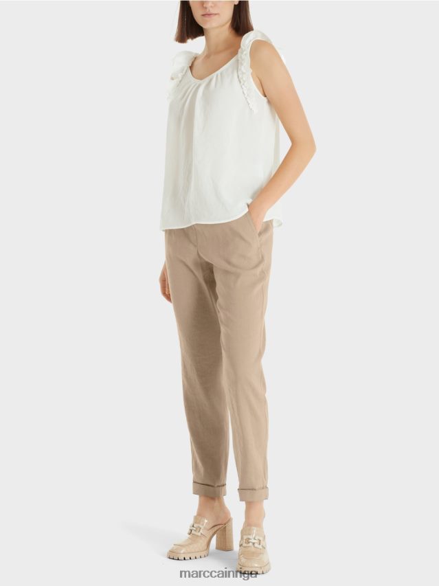 apģērbs gandrīz balts VRBHXD1408 Marc Cain "pārdomāt kopā" ​​tops