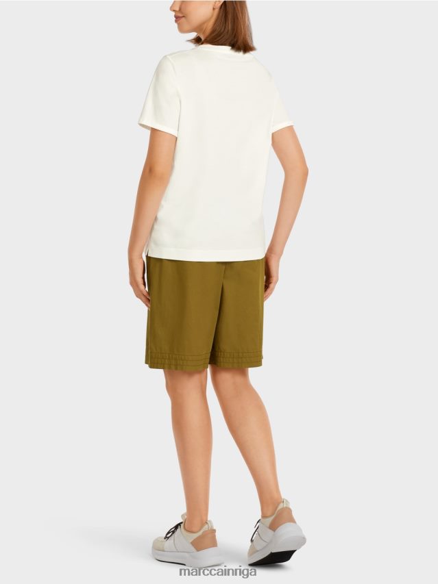 apģērbs gandrīz balts VRBHXD1426 Marc Cain \"pārdomāt kopā\" ​​tops