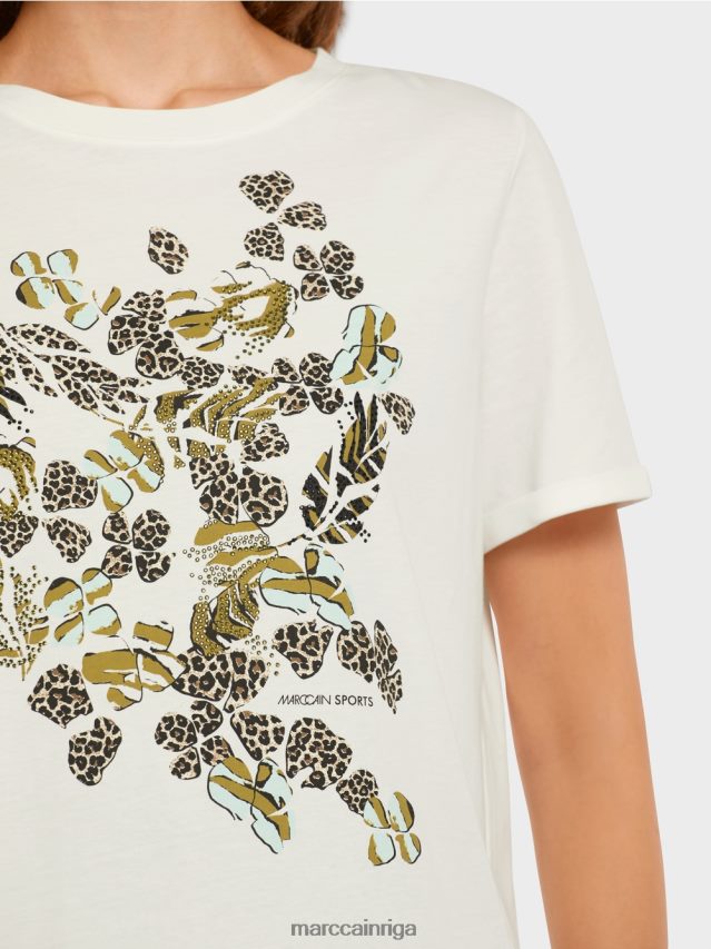 apģērbs gandrīz balts VRBHXD1426 Marc Cain \"pārdomāt kopā\" ​​tops