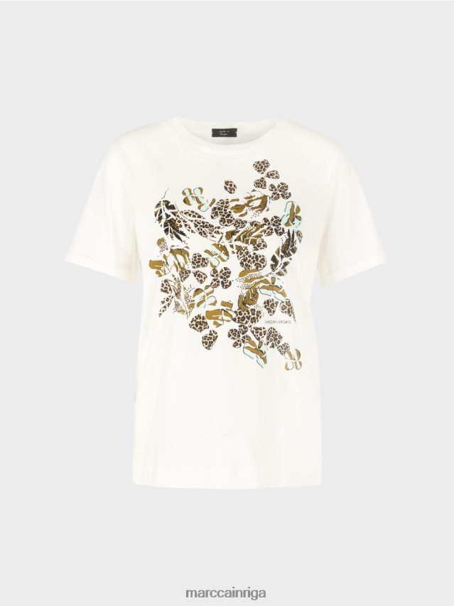 apģērbs gandrīz balts VRBHXD1426 Marc Cain \"pārdomāt kopā\" ​​tops