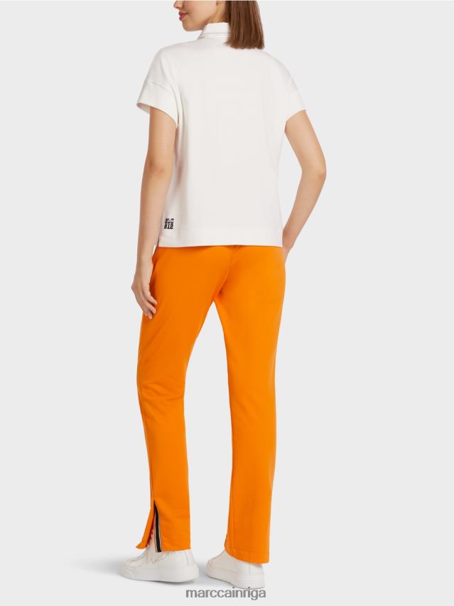 apģērbs gandrīz balts VRBHXD1437 Marc Cain polo krekls ar leoparda apdruku