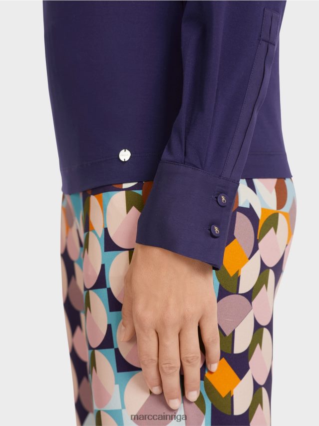 apģērbs karaliski violets VRBHXD1458 Marc Cain t-krekls ar aproču piedurknēm