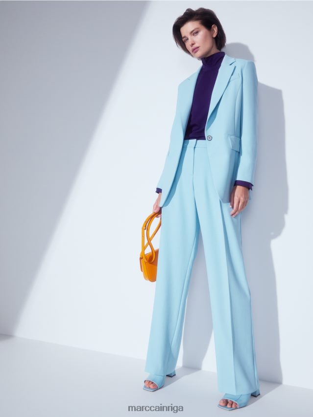 apģērbs karaliski violets VRBHXD1458 Marc Cain t-krekls ar aproču piedurknēm