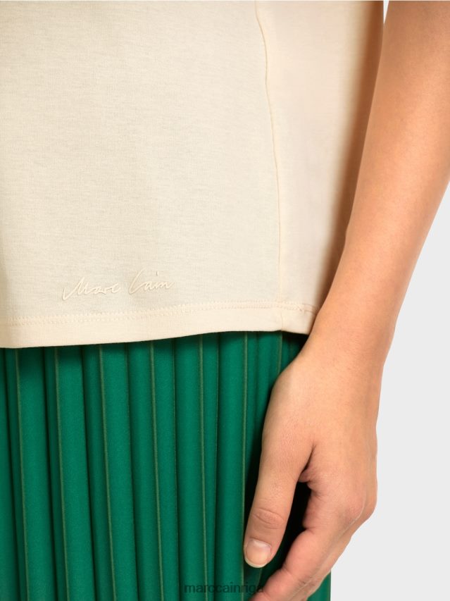 apģērbs krēms VRBHXD1446 Marc Cain t-krekls ar vāciņu piedurknēm
