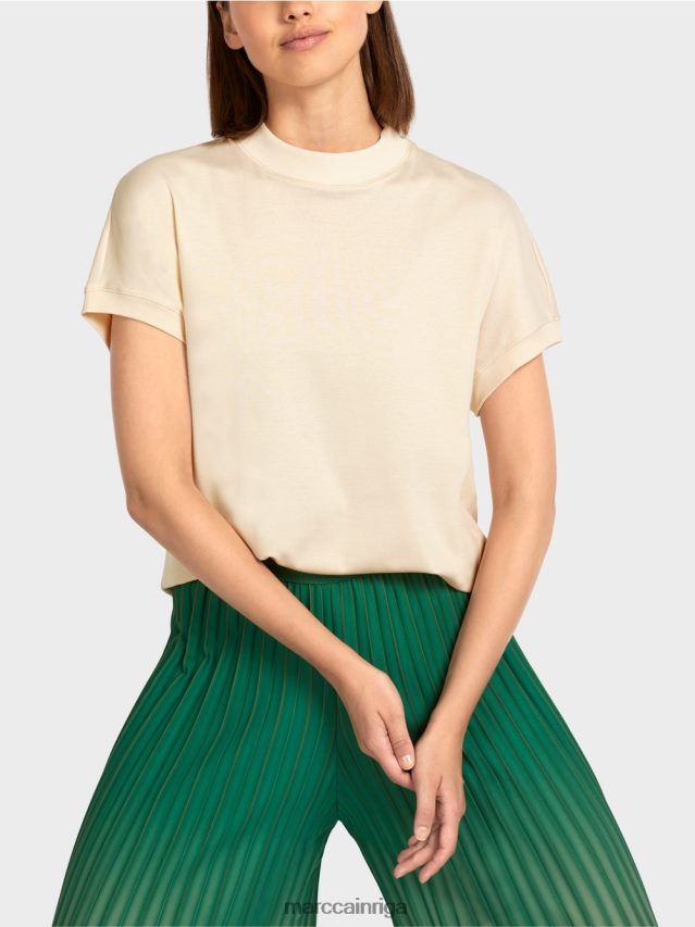 apģērbs krēms VRBHXD1446 Marc Cain t-krekls ar vāciņu piedurknēm