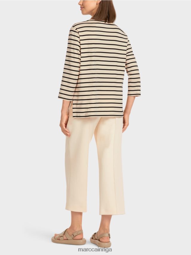 apģērbs krēms VRBHXD1447 Marc Cain jūras svītrains t-krekls
