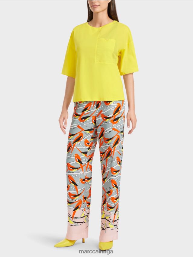 apģērbs mīksts citrons VRBHXD1323 Marc Cain apdrukāts t-krekls