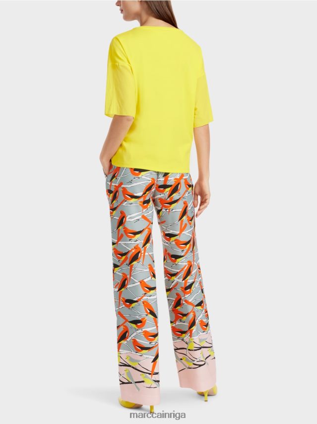 apģērbs mīksts citrons VRBHXD1323 Marc Cain apdrukāts t-krekls