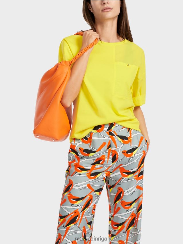 apģērbs mīksts citrons VRBHXD1323 Marc Cain apdrukāts t-krekls