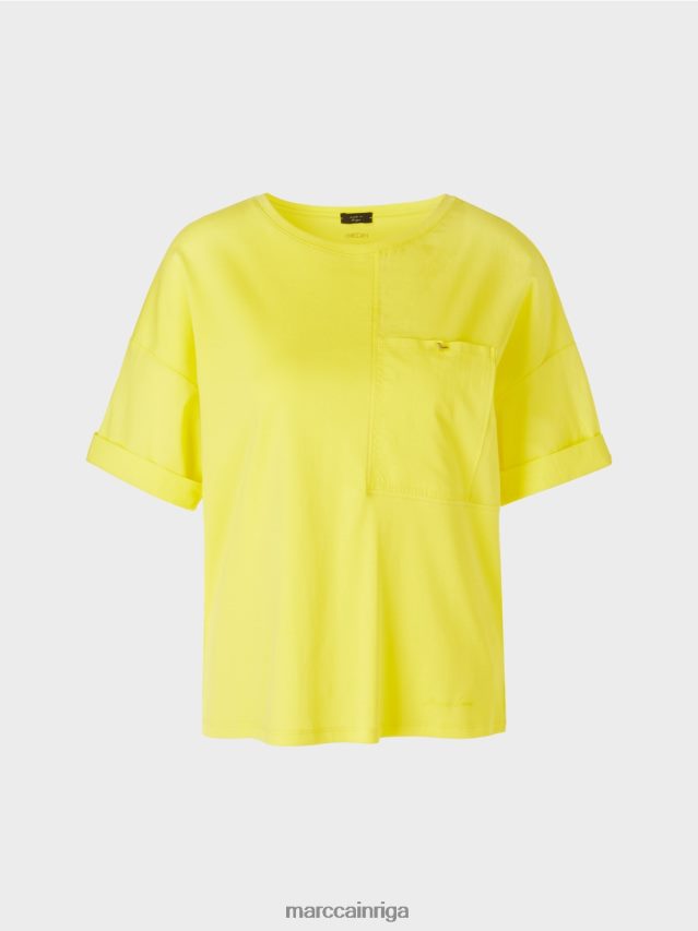 apģērbs mīksts citrons VRBHXD1323 Marc Cain apdrukāts t-krekls