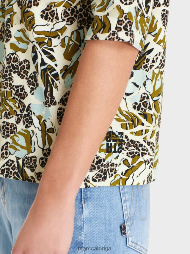 apģērbs mīksts jumta logs VRBHXD1427 Marc Cain apdrukāts krekls