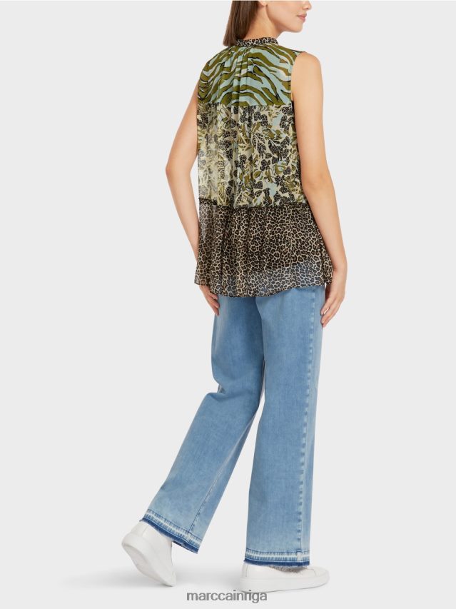 apģērbs mīksts jumta logs VRBHXD1429 Marc Cain daudzpakāpju tops bez piedurknēm