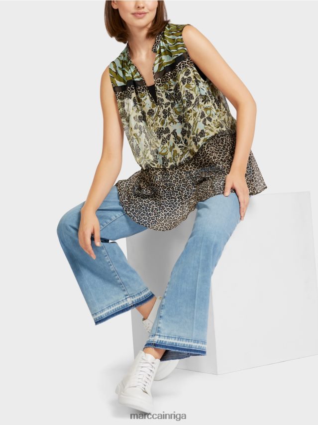 apģērbs mīksts jumta logs VRBHXD1429 Marc Cain daudzpakāpju tops bez piedurknēm