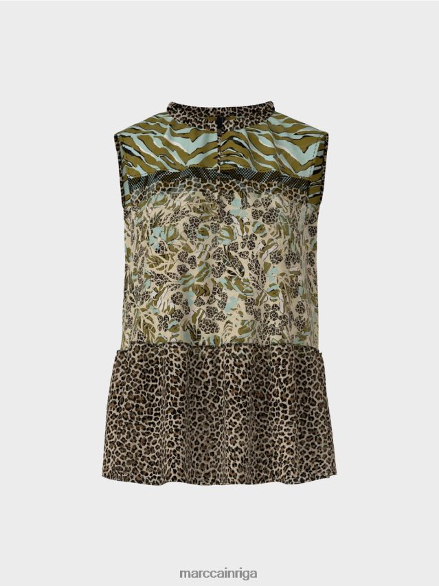 apģērbs mīksts jumta logs VRBHXD1429 Marc Cain daudzpakāpju tops bez piedurknēm