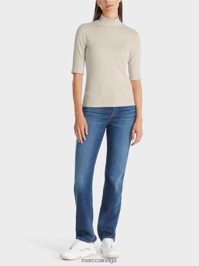 apģērbs mīksts mēness klints VRBHXD1312 Marc Cain krekls ar stāvapkakli un 3/4 piedurknēm