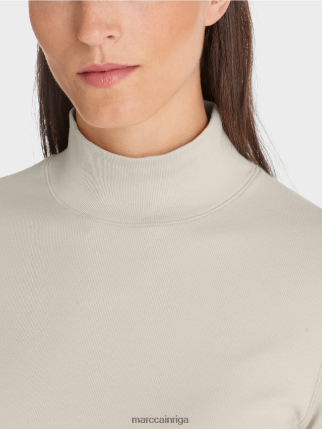 apģērbs mīksts mēness klints VRBHXD1312 Marc Cain krekls ar stāvapkakli un 3/4 piedurknēm