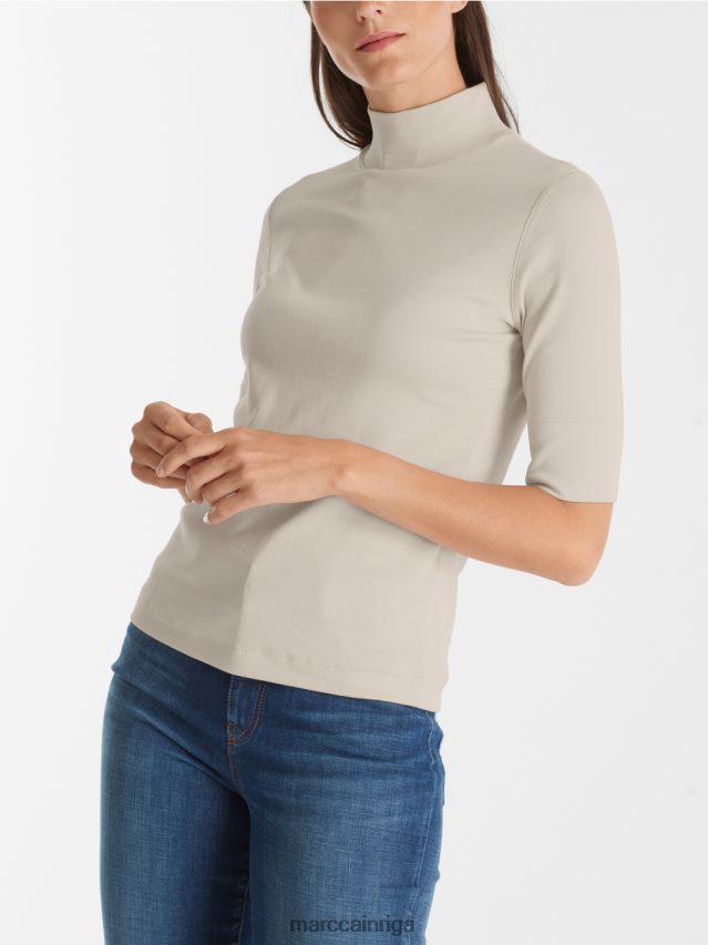 apģērbs mīksts mēness klints VRBHXD1312 Marc Cain krekls ar stāvapkakli un 3/4 piedurknēm