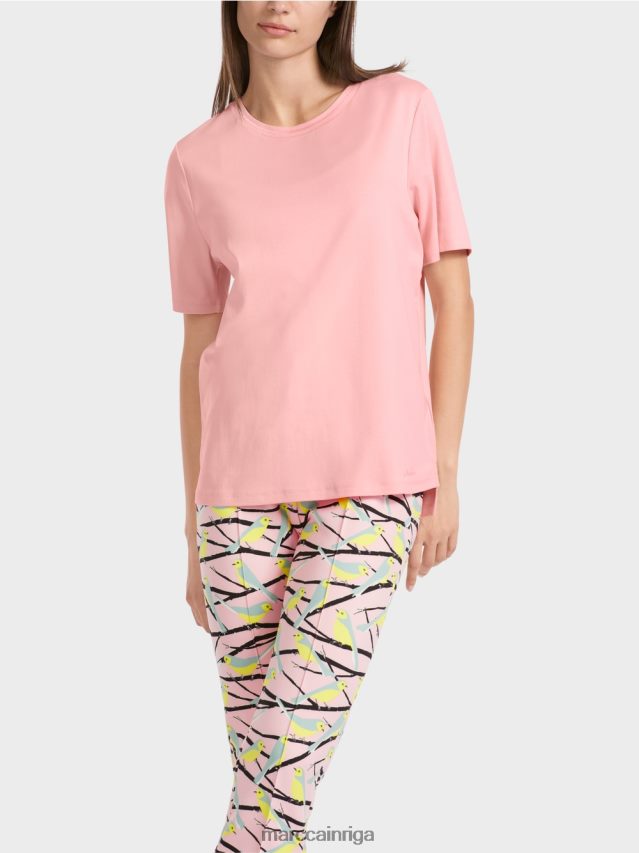 apģērbs mīksts pulveris rozā VRBHXD1322 Marc Cain t-krekls ar platu kakla izgriezumu