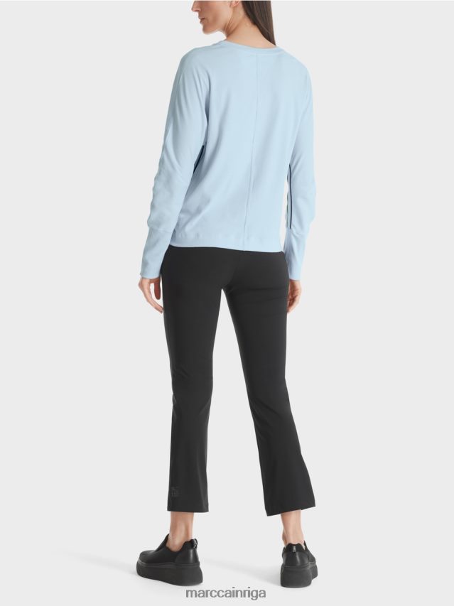 apģērbs mīksts pulveris zils VRBHXD1299 Marc Cain kimono formas t-krekls