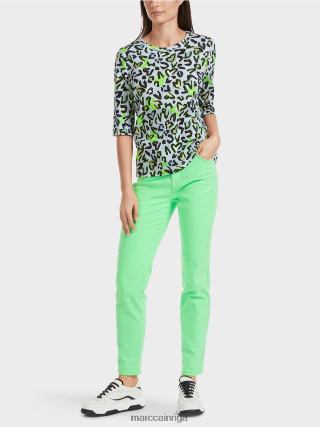 apģērbs mīksts pulveris zils VRBHXD1308 Marc Cain t-krekls ar visu apdruku