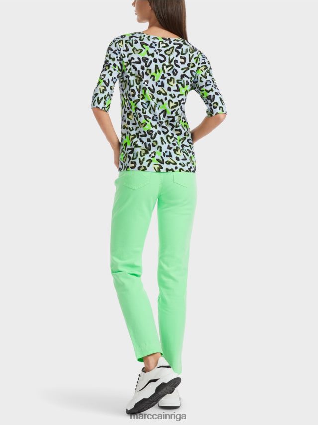 apģērbs mīksts pulveris zils VRBHXD1308 Marc Cain t-krekls ar visu apdruku