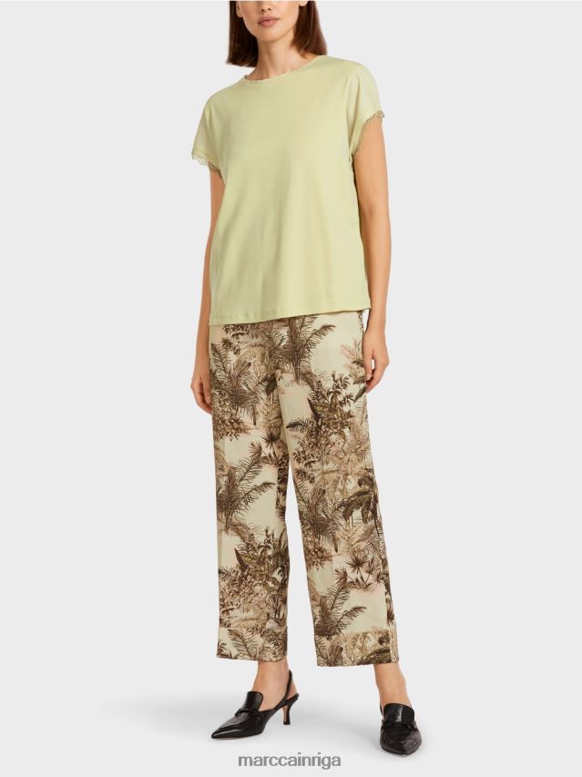 apģērbs maiga elpa VRBHXD1415 Marc Cain tops ar mežģīņu apdari