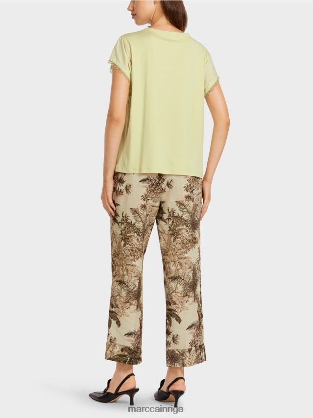 apģērbs maiga elpa VRBHXD1415 Marc Cain tops ar mežģīņu apdari