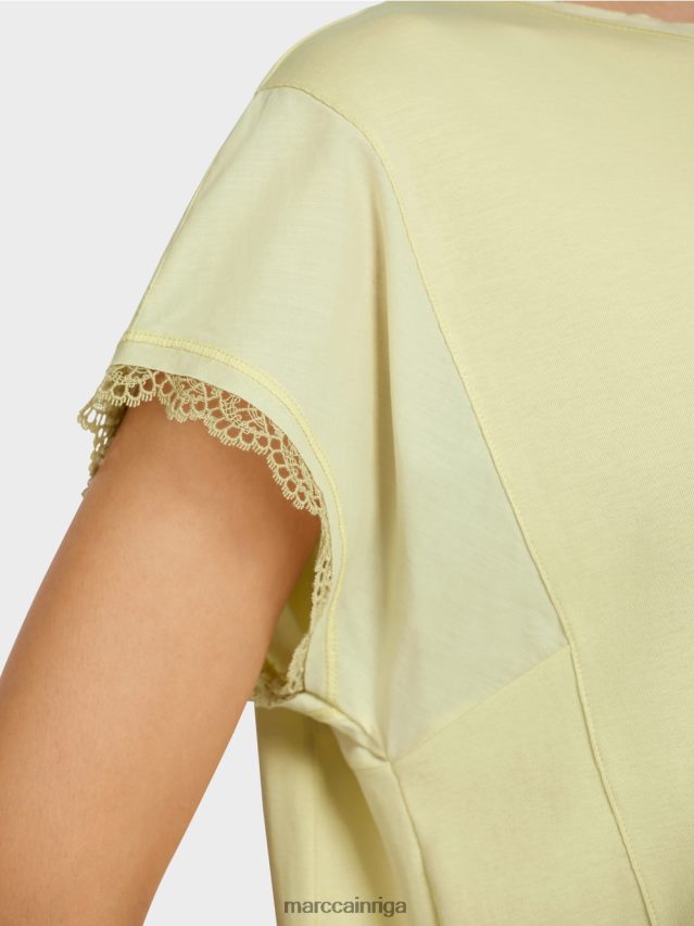 apģērbs maiga elpa VRBHXD1415 Marc Cain tops ar mežģīņu apdari