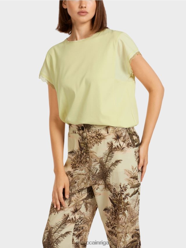 apģērbs maiga elpa VRBHXD1415 Marc Cain tops ar mežģīņu apdari