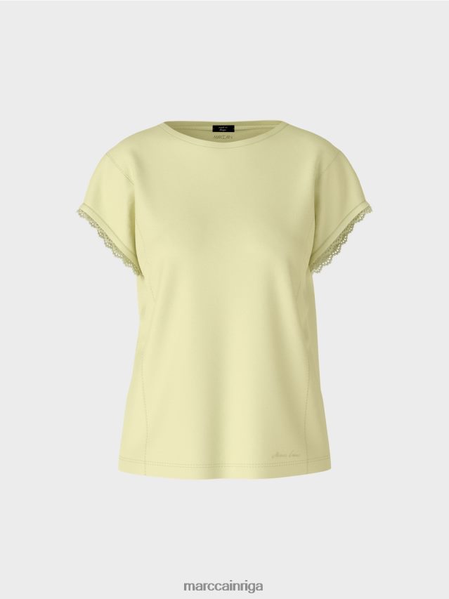 apģērbs maiga elpa VRBHXD1415 Marc Cain tops ar mežģīņu apdari