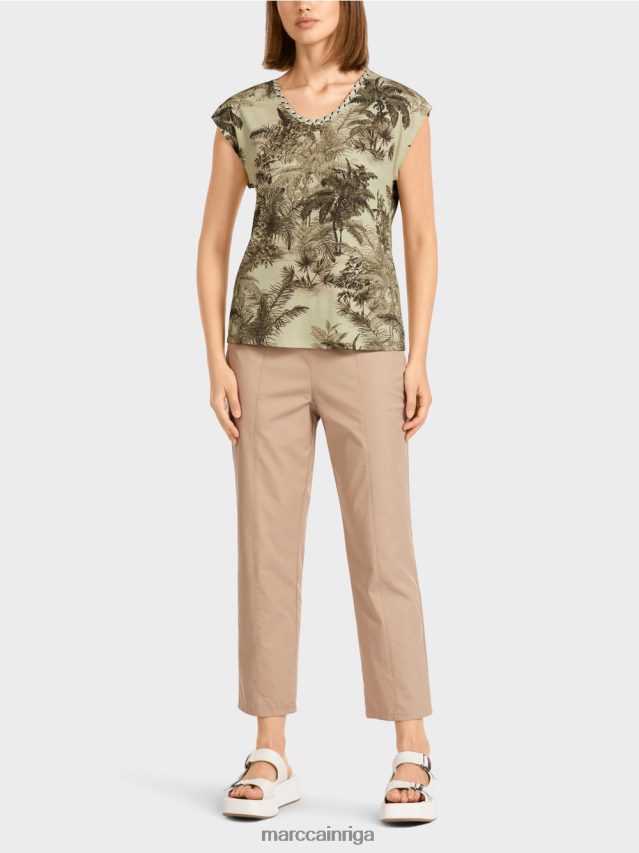 apģērbs maiga elpa VRBHXD1417 Marc Cain t-krekls ar plaukstas motīvu