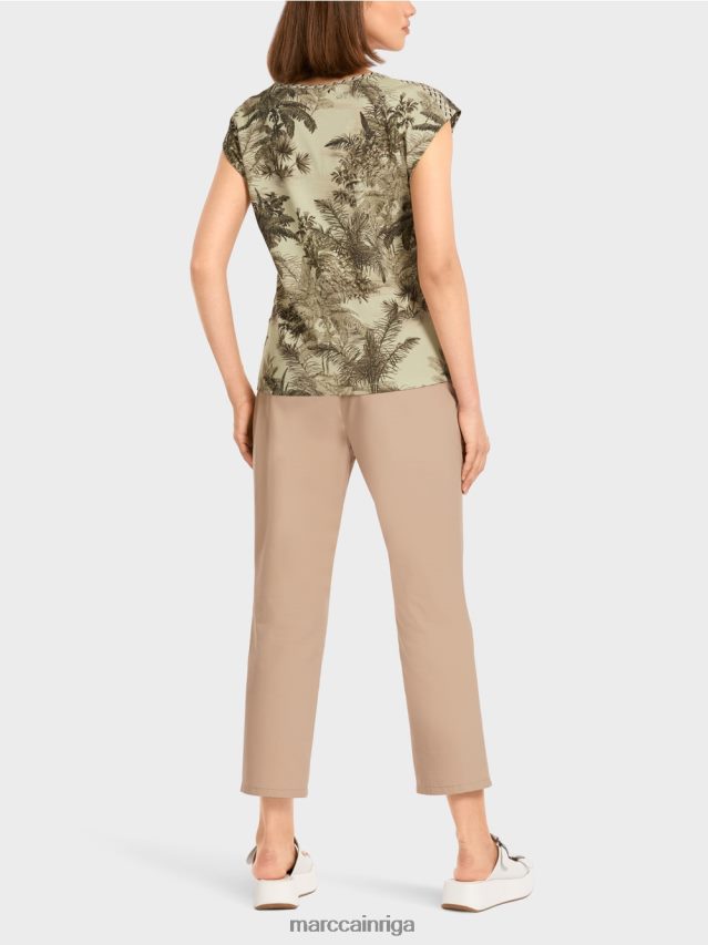 apģērbs maiga elpa VRBHXD1417 Marc Cain t-krekls ar plaukstas motīvu