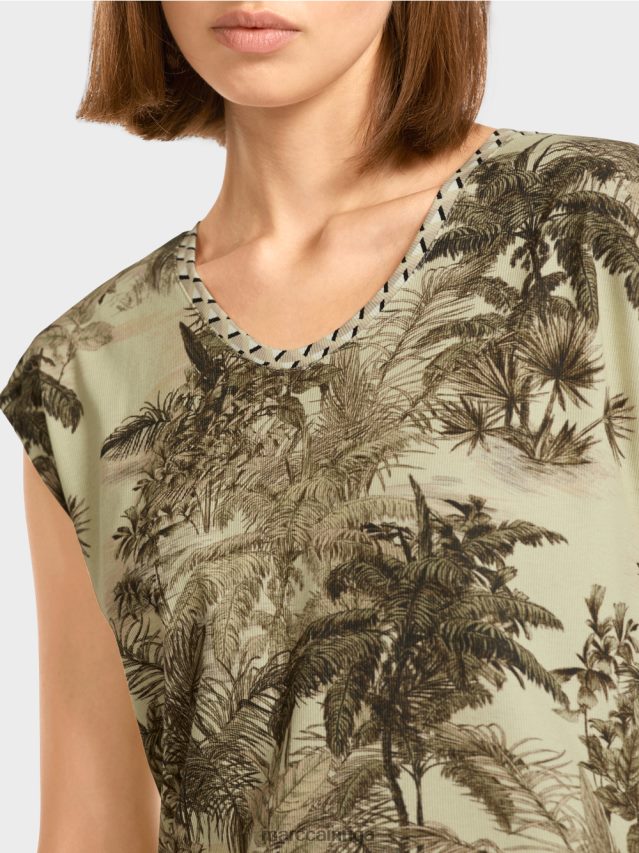 apģērbs maiga elpa VRBHXD1417 Marc Cain t-krekls ar plaukstas motīvu