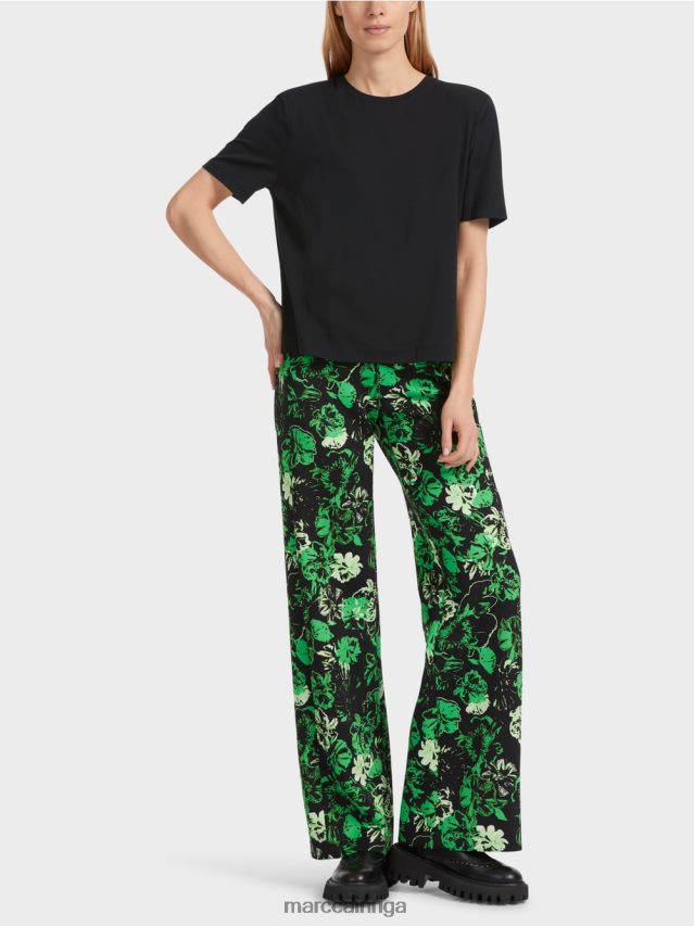 apģērbs melns VRBHXD1247 Marc Cain t-krekls kastes griezumā