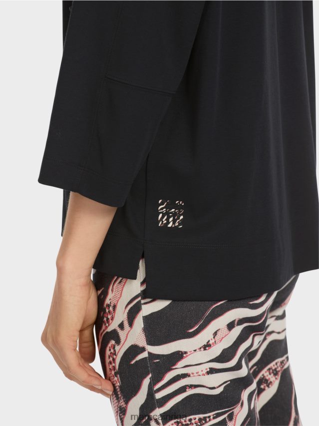 apģērbs melns VRBHXD1258 Marc Cain plats \"pārdomāt kopā\" ​​krekls